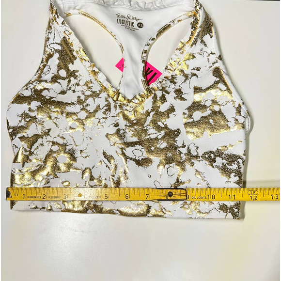 NWT Lilly Pulitzer Luxletic Lindsay Sports Bra Shoreline Foil Sz. XS - Picture 8 of 9